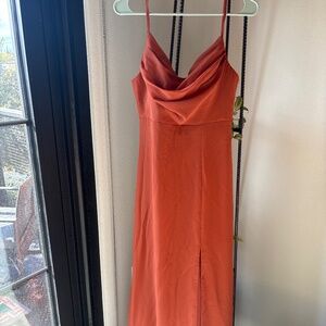 Revelry Rust Orange Bridesmaid Dress